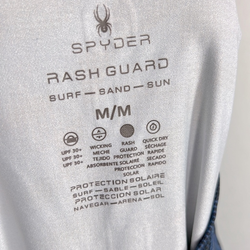 Spyder Rash Guard 30+ UPF Protection Long Sleeve Surf -Swim-Cycle Men's Shirt M - Picture 7 of 7